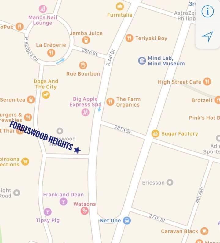 Spacious 1 Bedroom Unit Forbeswood Heights Taguig Eksteriør billede